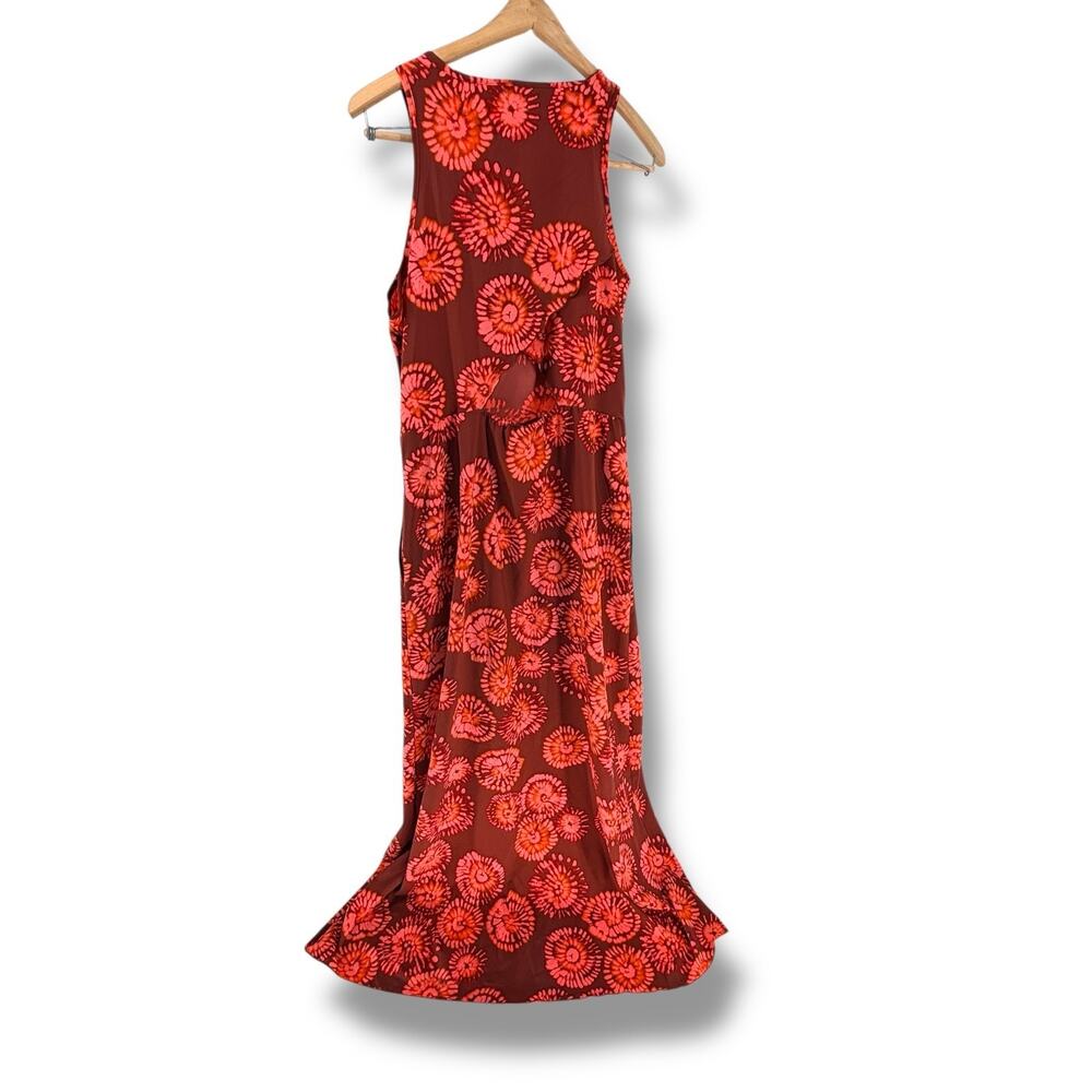Toad&Co Sunkissed Sleeveless Maxi Dress in Rust and Coral, Large - Picture 3 of 14